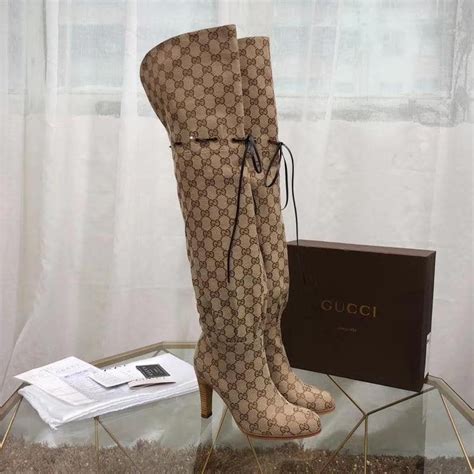 replica gucci boots uk|gucci print thigh high boots.